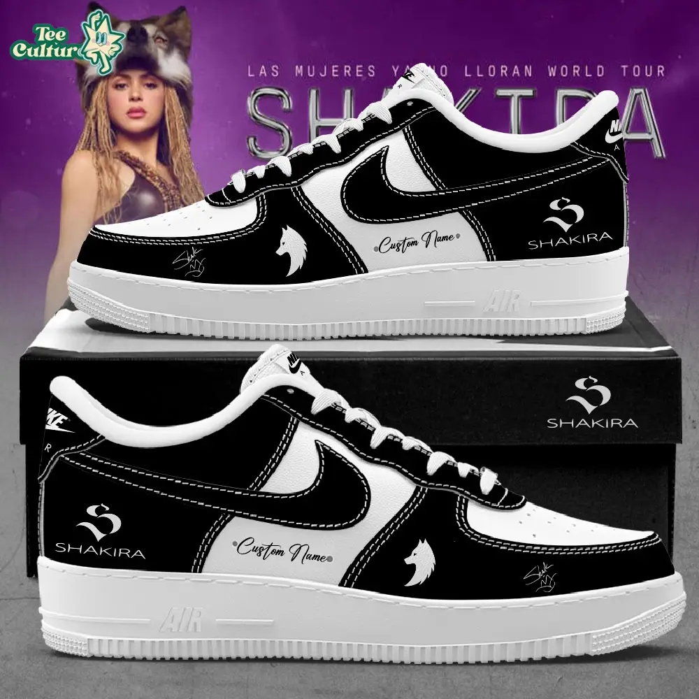 Shakira Las Mujeres Ya No Lloran Tour 2026 Personalized Black Custom Sneakers