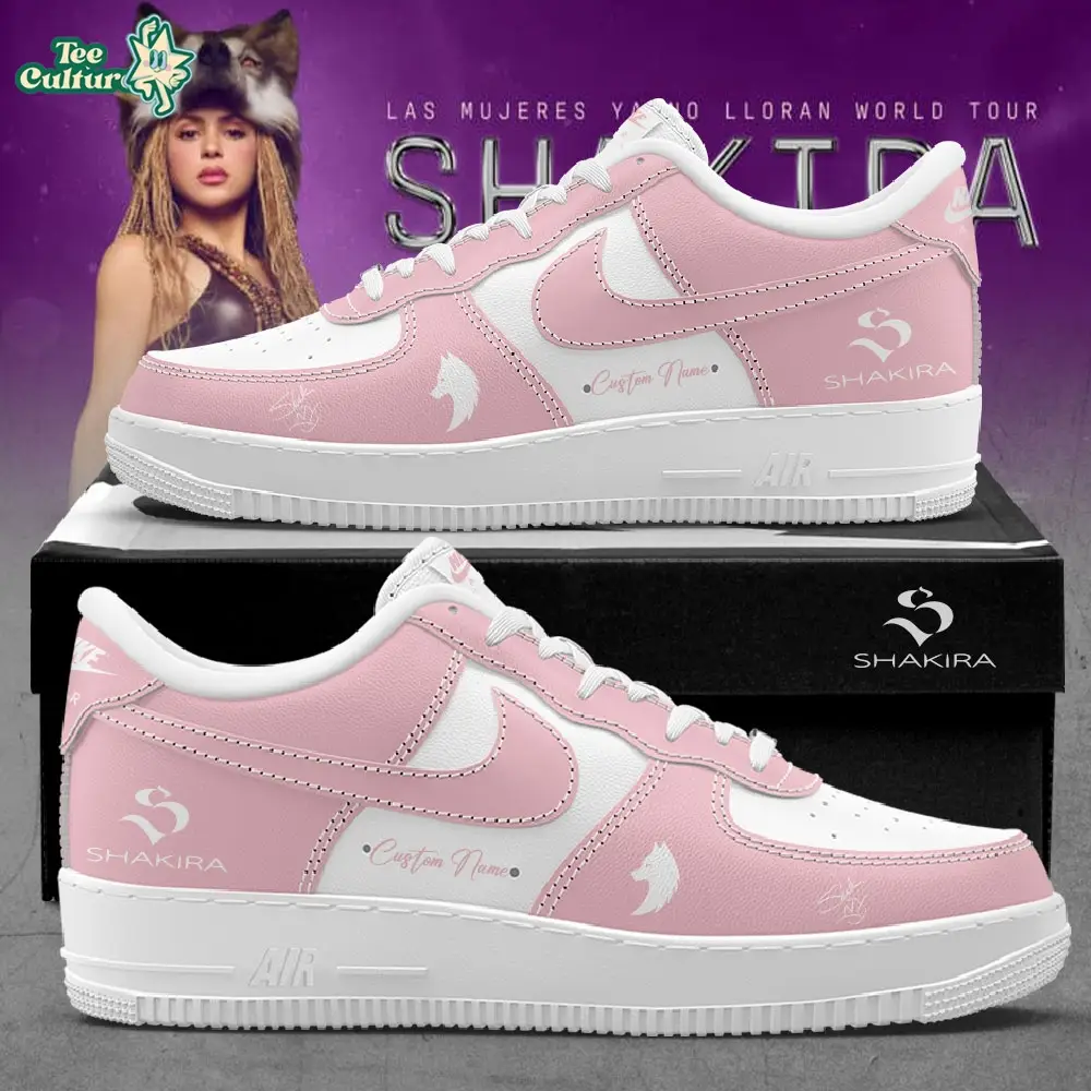 Shakira Las Mujeres Ya No Lloran Tour 2026 Personalized Pink Custom Sneakers