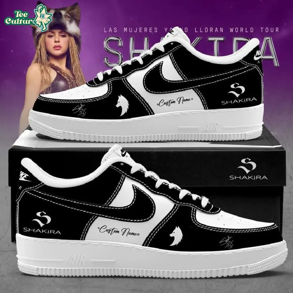 Shakira Tour EU 2026 Premium Black Air Style Sneaker Limited Edition