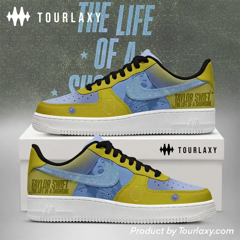 Showgirl Yellow Taylor Swift Air Force 1 Print Shoes 