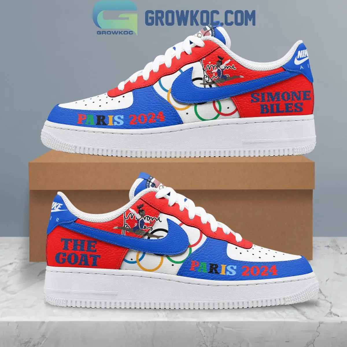 Simone Biles The USA Goat In Olympic Paris 2024 Air Force 1 Shoes
