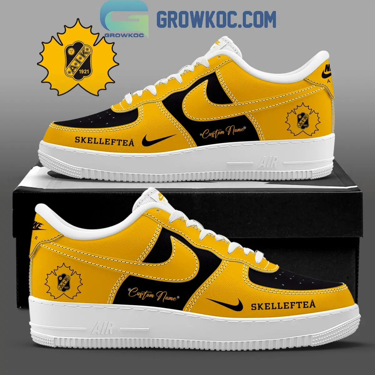 Skellefteå AIK Hockey Custom Air Force 1 Shoes