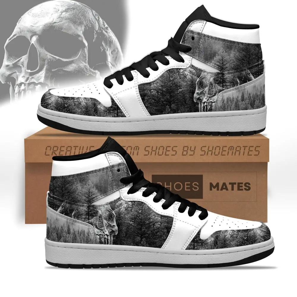 Skull And Fir AJ1 High Top Shoes