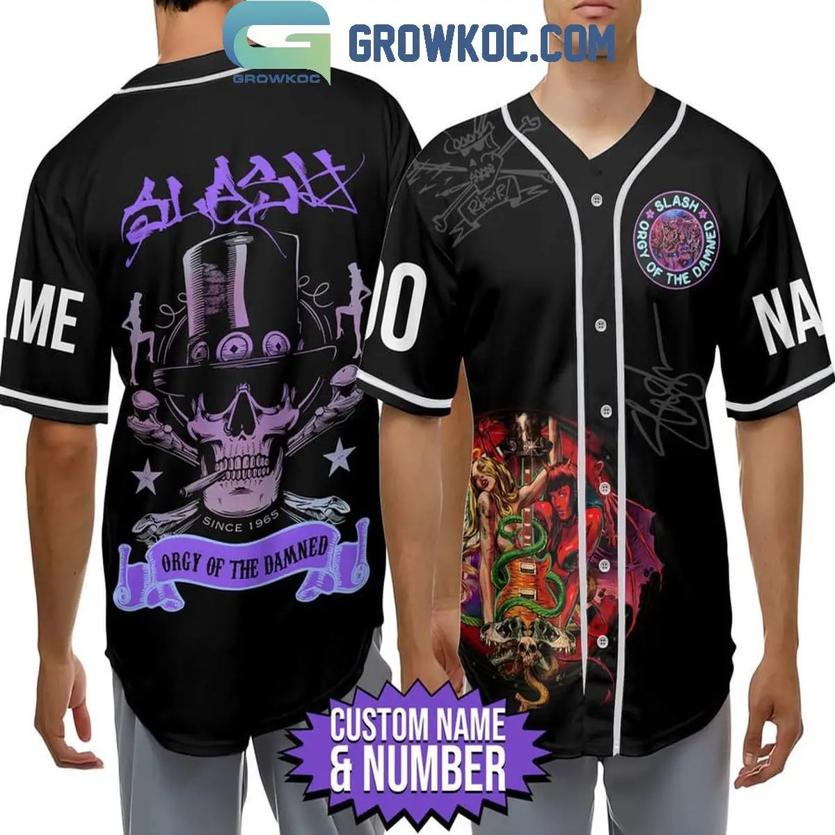 Slash Orgy Of The Damned Personalized Baseball Jersey