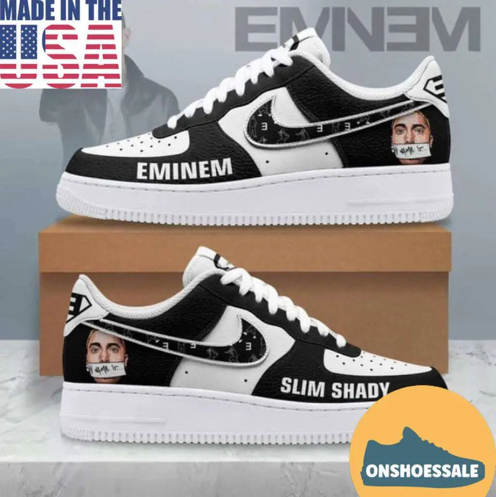 Slim Shady Eminem Nike Air Force 1 Shoes, Hip Hop Streetwear Sneakers - Best Gift Shoes