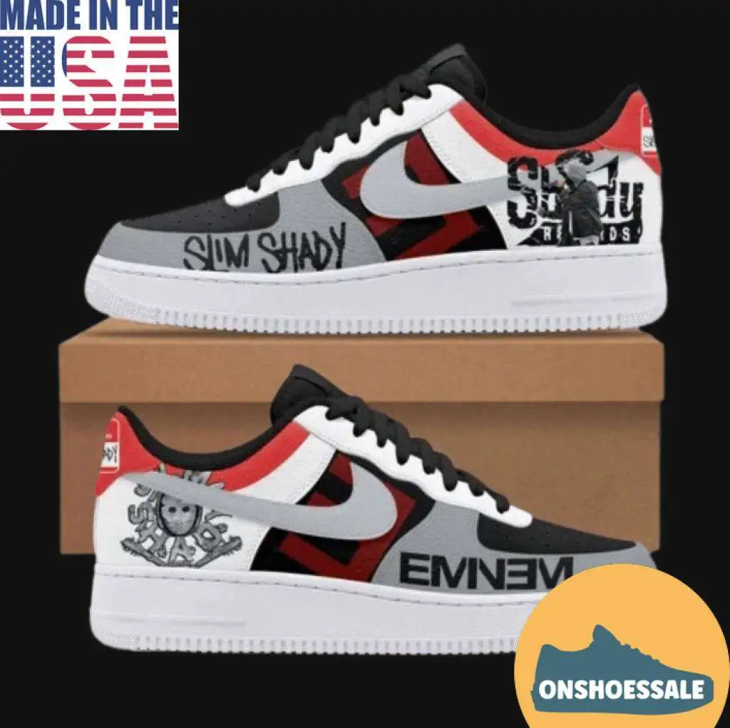 Slim Shady Eminem Nike Air Force 1 Shoes, Rap Inspired Streetwear Sneakers - Best Gift Shoes