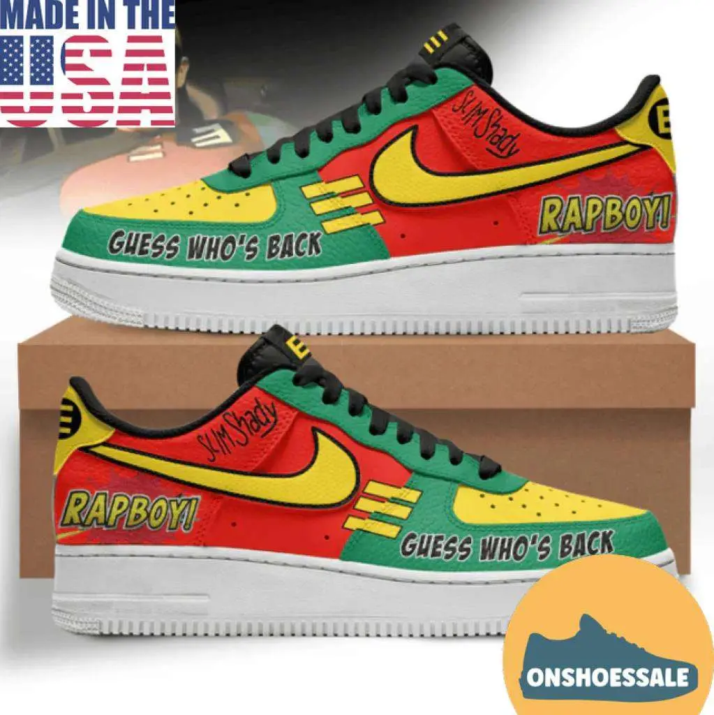 Slim Shady Rapboy Eminem Nike Air Force 1 Shoes, Hip Hop Streetwear Sneakers - Best Gift Shoes