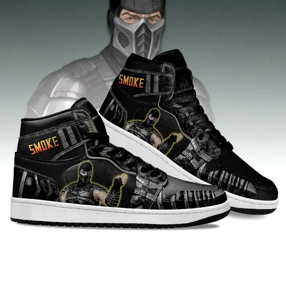 Smoke Mortal Kombat Version 2 AJ1 High Top Shoes