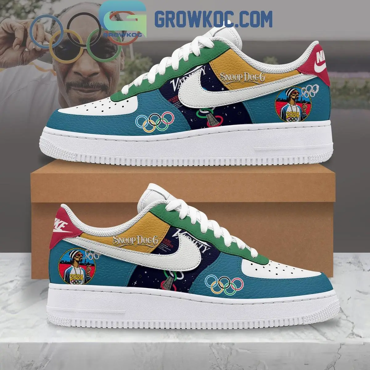 Snoop Dogg Olympic Paris 2024 True Icon Air Force 1 Shoes
