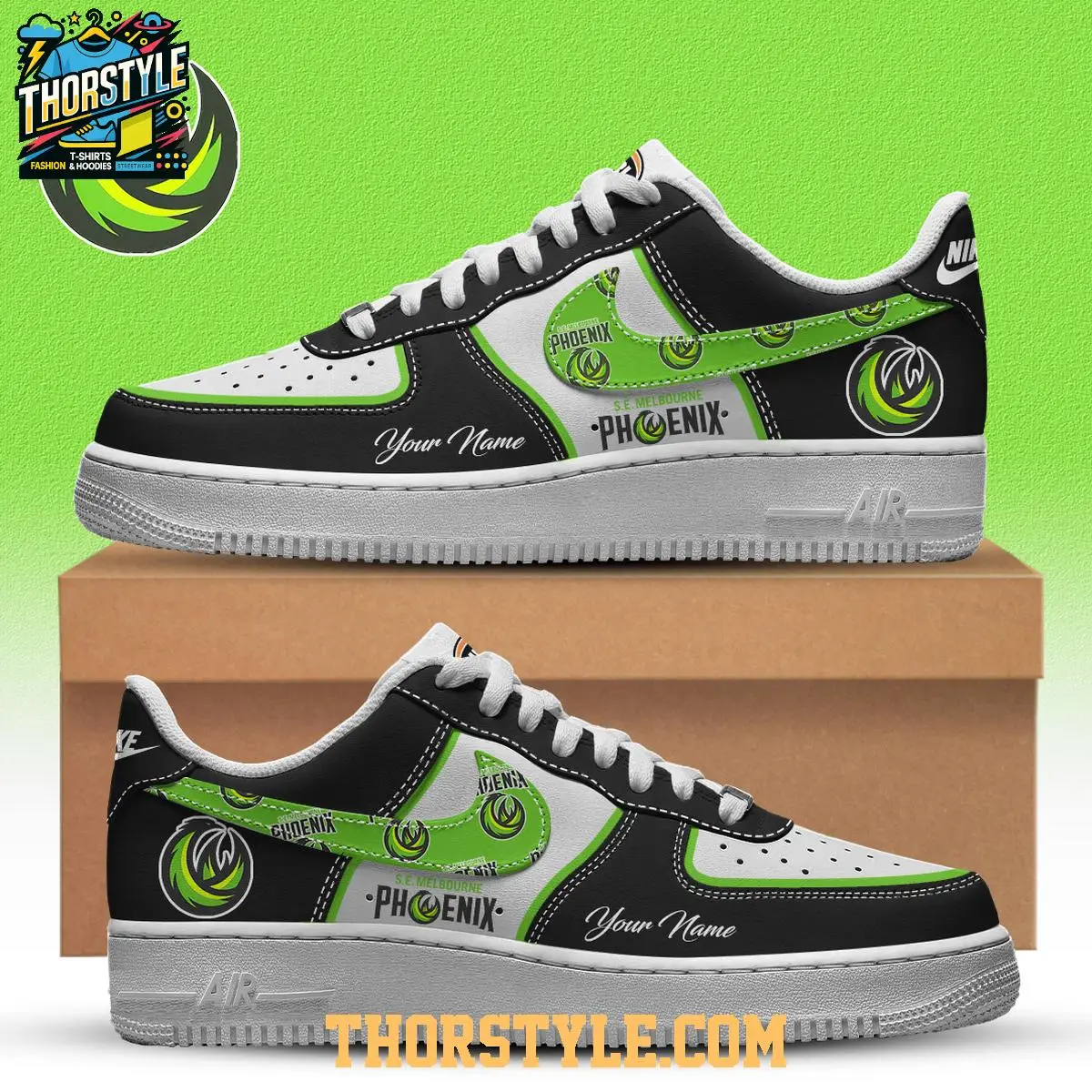 South East Melbourne Phoenix 2025 We Will Rise NBL Personalized Air Force 1 Shoes South East Melbourne Phoenix 2025 We Will Rise NBL Personalized Air Force 1 Shoes - Image 1