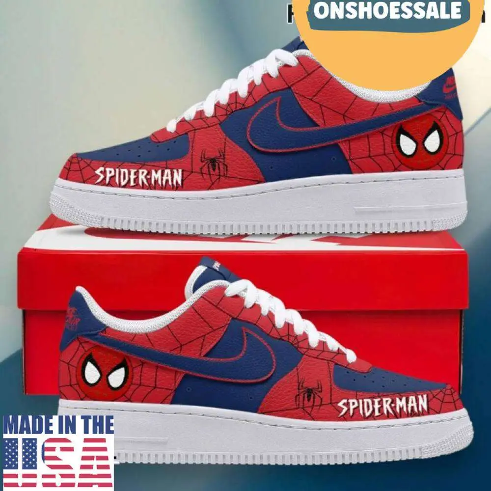 Spider-Man Air Force 1 Shoes, Gift For Fans - Best Gift Shoes