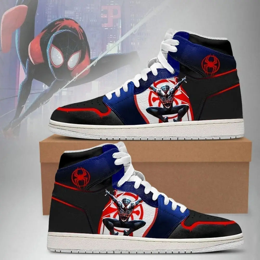 Spider-Man Miles Morales Air Jordan 1 High Top Shoes SMSMMA1 Spider-Man Miles Morales Air Jordan 1 High Top Shoes SMSMMA1 - Image 1