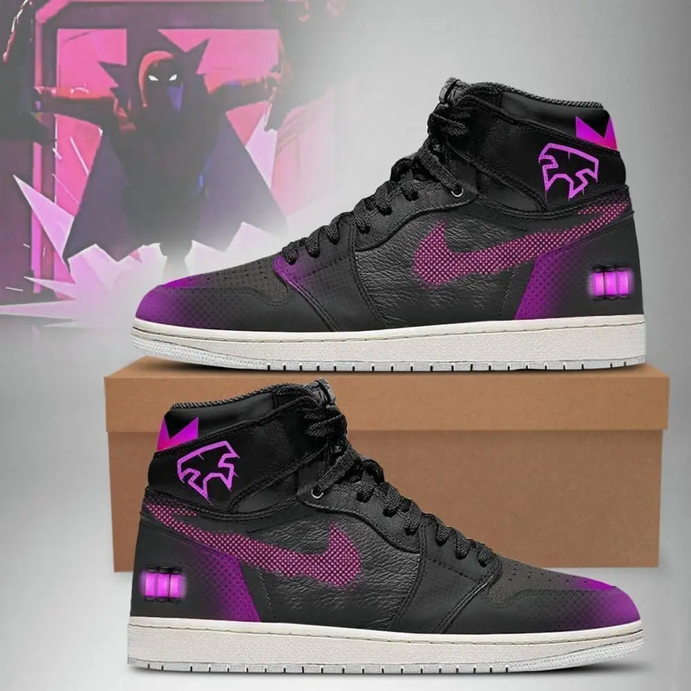 Spider-Man Prowler Air Jordan 1 High Top Shoes SMSMPA1 Spider-Man Prowler Air Jordan 1 High Top Shoes SMSMPA1 - Image 1