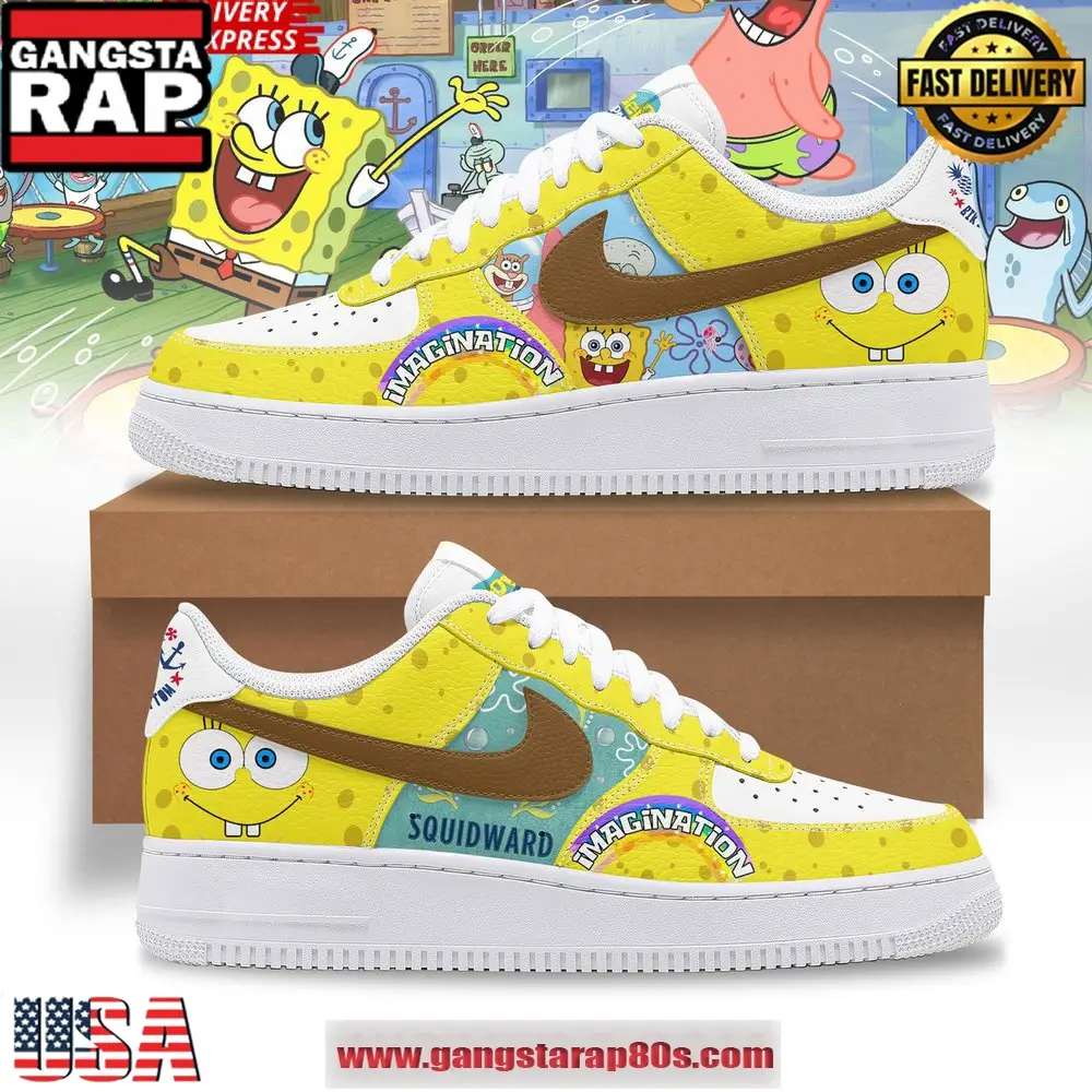 SpongeBob Imagination New Design Air Force 1 Sneakers Shoes