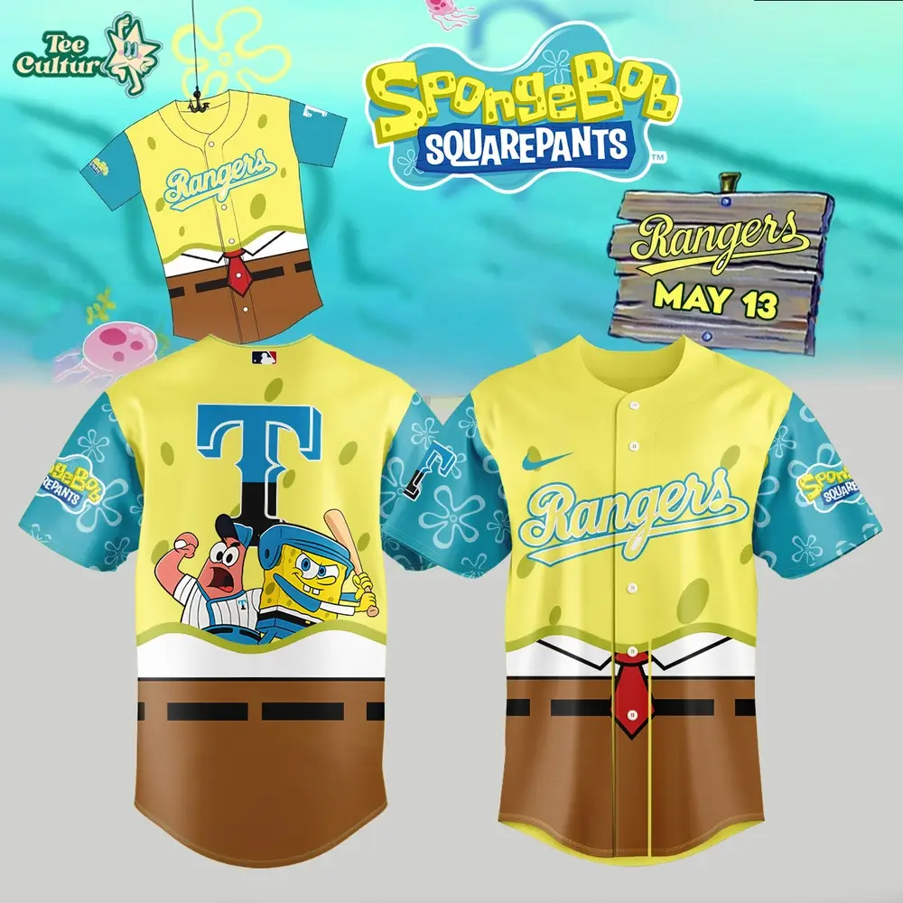 SpongeBob Jersey, Rangers Jersey, Cartoon Apparel