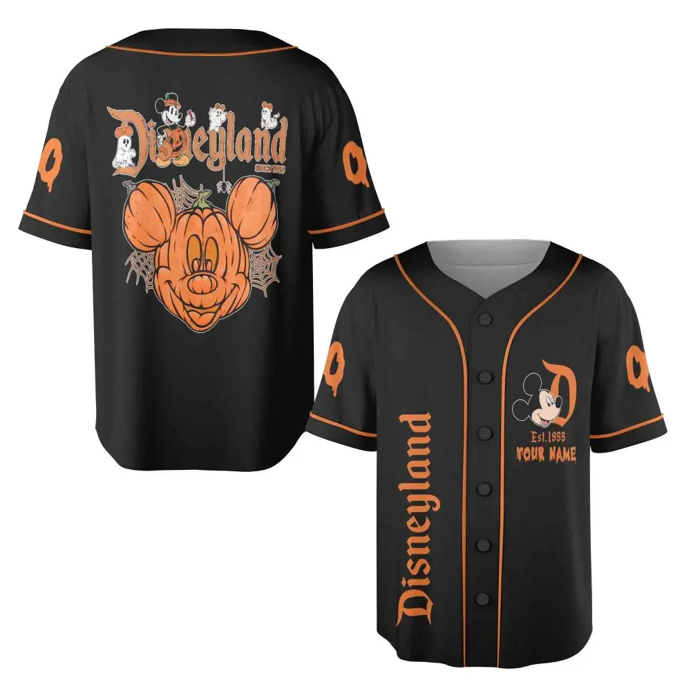 Spooky Disneyland Mickey Halloween Jersey – Customize Your Name – Limited Edition