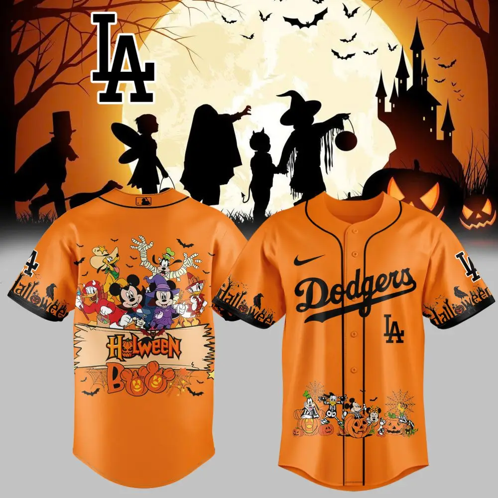 Spooky Dodgers Halloween Jersey – Limited Edition Mickey & Friends – Perfect For Trick-Or-Treating!