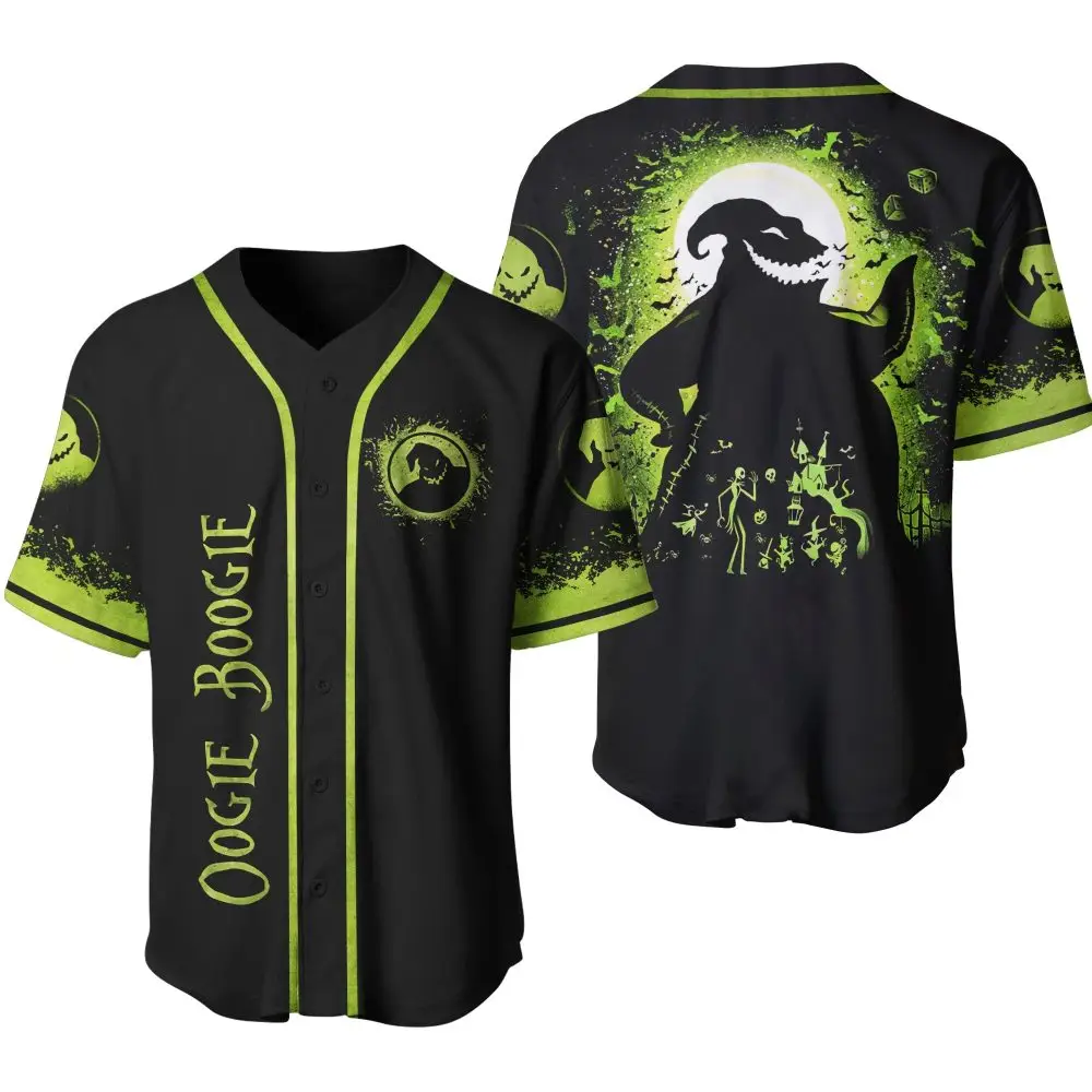 Spooky Oogie Boogie Baseball Jersey - Glow-In-The-Dark Halloween Apparel