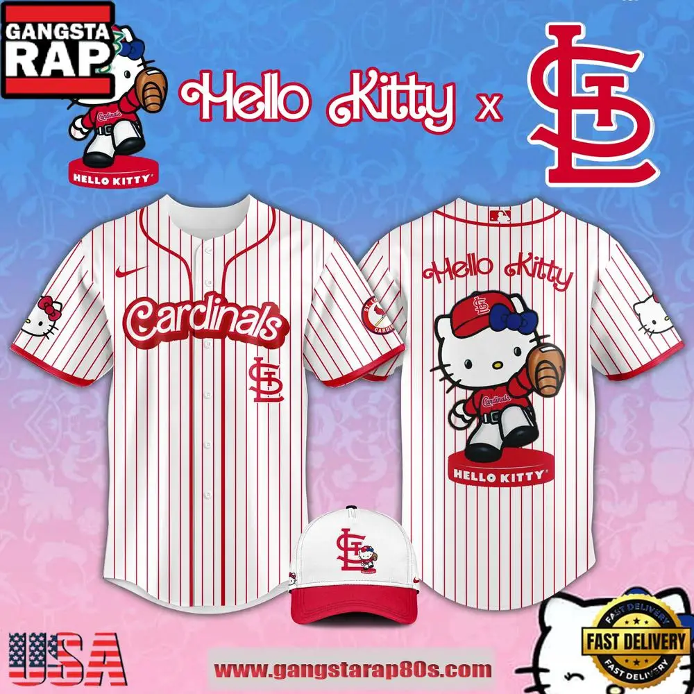 St. Louis Cardinals MLB 2026 Hello Kitty Night Limited Baseball Jersey Shirt St. Louis Cardinals MLB 2026 Hello Kitty Night Limited Baseball Jersey Shirt - Image 1