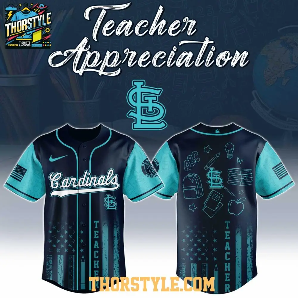 St. Louis Cardinals Mlb Teacher Appreciation Day 2025 Baseball Jersey St. Louis Cardinals Mlb Teacher Appreciation Day 2025 Baseball Jersey - Image 1