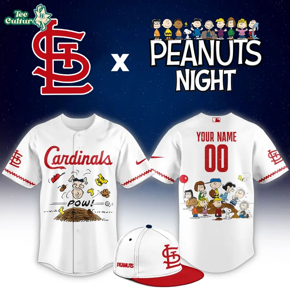St. Louis Cardinals Peanuts Night Limited Custom Jersey