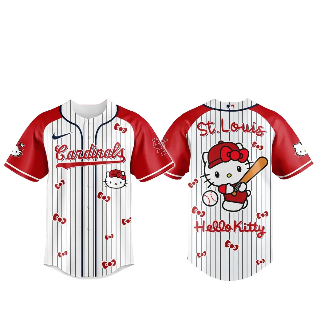 St. Louis Cardinals x Hello Kitty 2026 And Sanrio World Baseball Jersey - Tazila St. Louis Cardinals x Hello Kitty 2026 And Sanrio World Baseball Jersey - Tazila - Image 1