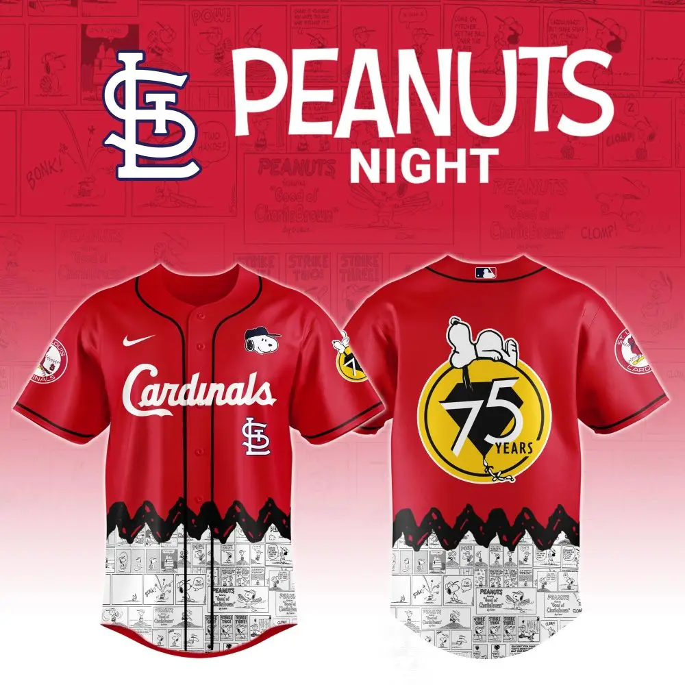 St. Louis Cardinals X Peanuts Night Custom Baseball Jersey
