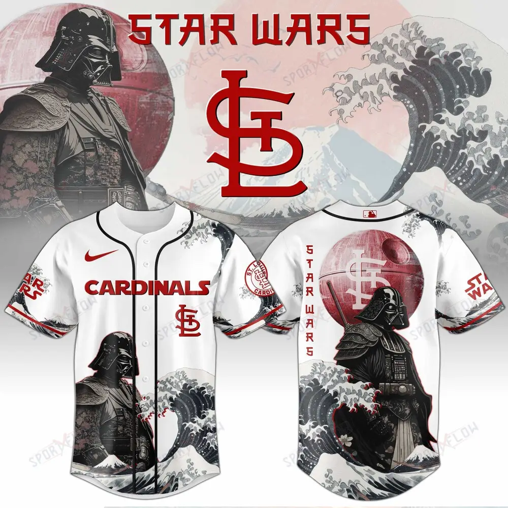 St. Louis Cardinals X Star Wars Darth Vader Japanese Aesthetic Baseball Jersey