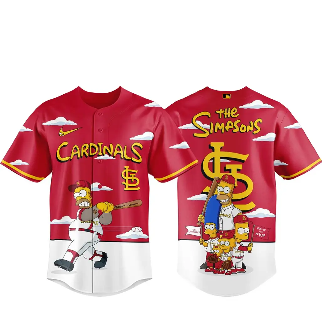 St. Louis Cardinals x The Simpsons 2026 Major Gameday Baseball Jersey - Tazila