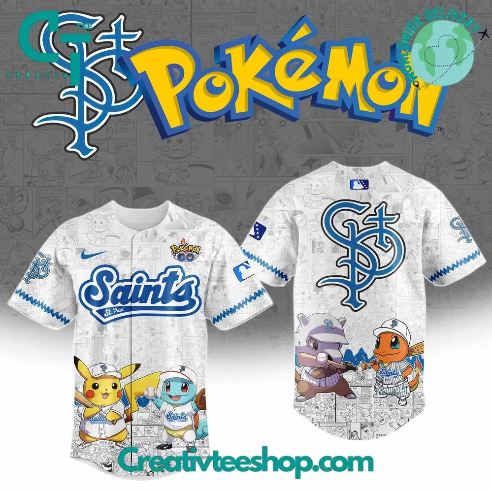 St. Paul Saints X Pokemon Go Special Baseball Jersey