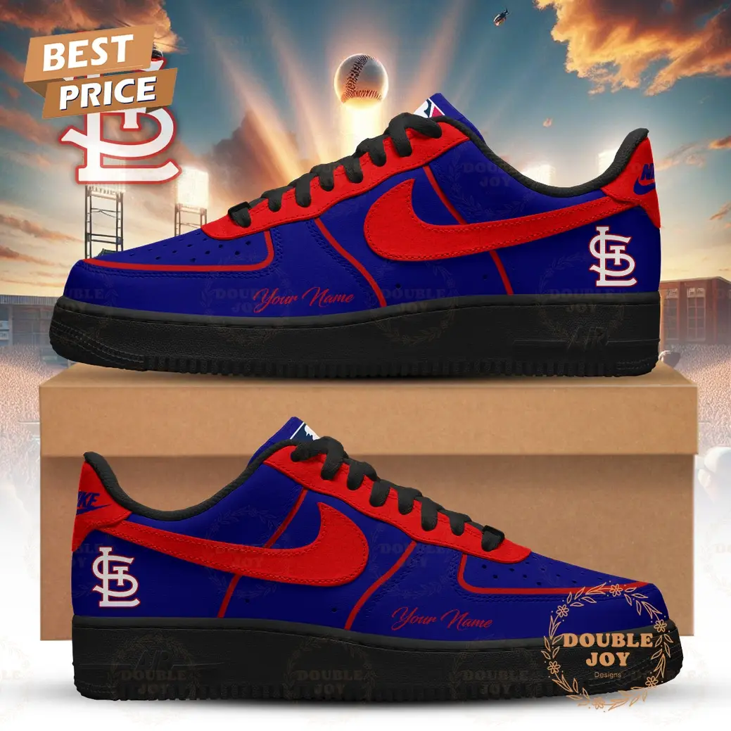 St.Louis Cardinals 2026 Custom Name Air Force 1 Sneakers - Blue