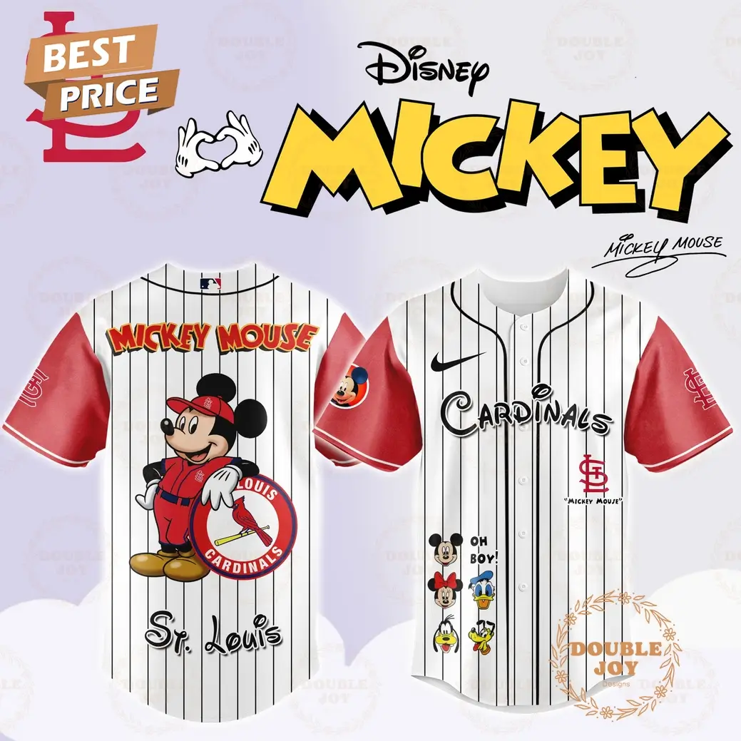 St.Louis Cardinals Disney Mickey Mouse 2025 Limited Edition Baseball Jersey
