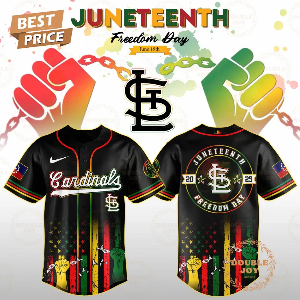 St.Louis Cardinals Juneteenth Freedom Day 2025 Special Edition Baseball Jersey St.Louis Cardinals Juneteenth Freedom Day 2025 Special Edition Baseball Jersey - Image 1