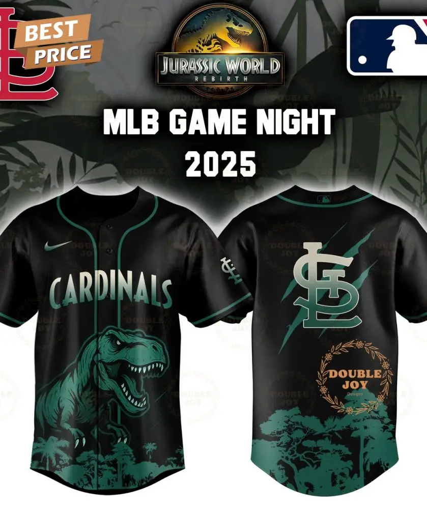 St.Louis Cardinals Jurassic World Rebirth Game Night 2025 Special Edition Baseball Jersey