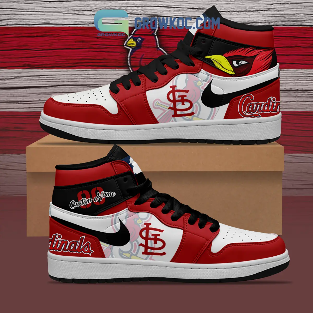 St.Louis Cardinals MLB Personalized Air Jordan 1 Shoes