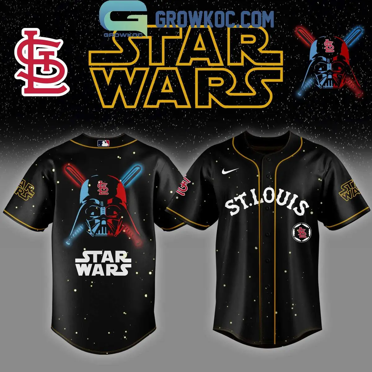 St.Louis Cardinals MLB x Star Wars 2025 Baseball Jersey St.Louis Cardinals MLB x Star Wars 2025 Baseball Jersey - Image 1