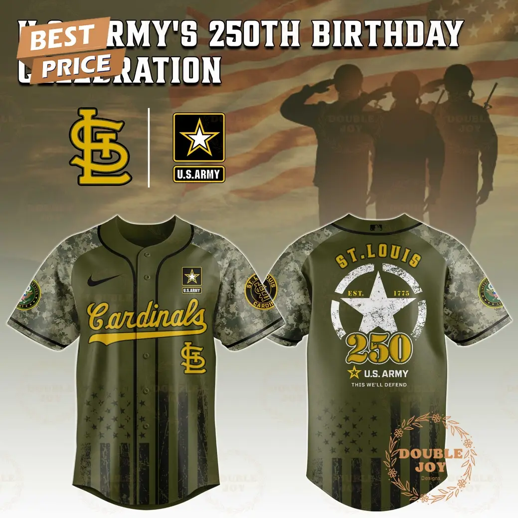 St.Louis Cardinals U.S. Army's 250th Limited Edition Baseball Jersey