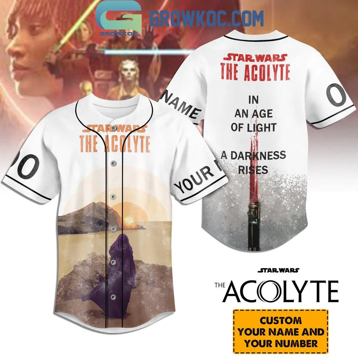 Star Wars The Acolyte In An Age Of Light Personalized Baseball Jersey