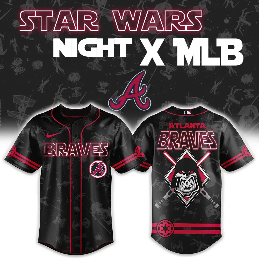 Star Wars X Mlb Atlanta Braves Limited Edition Jersey - Perfect For Fans & Collectors!