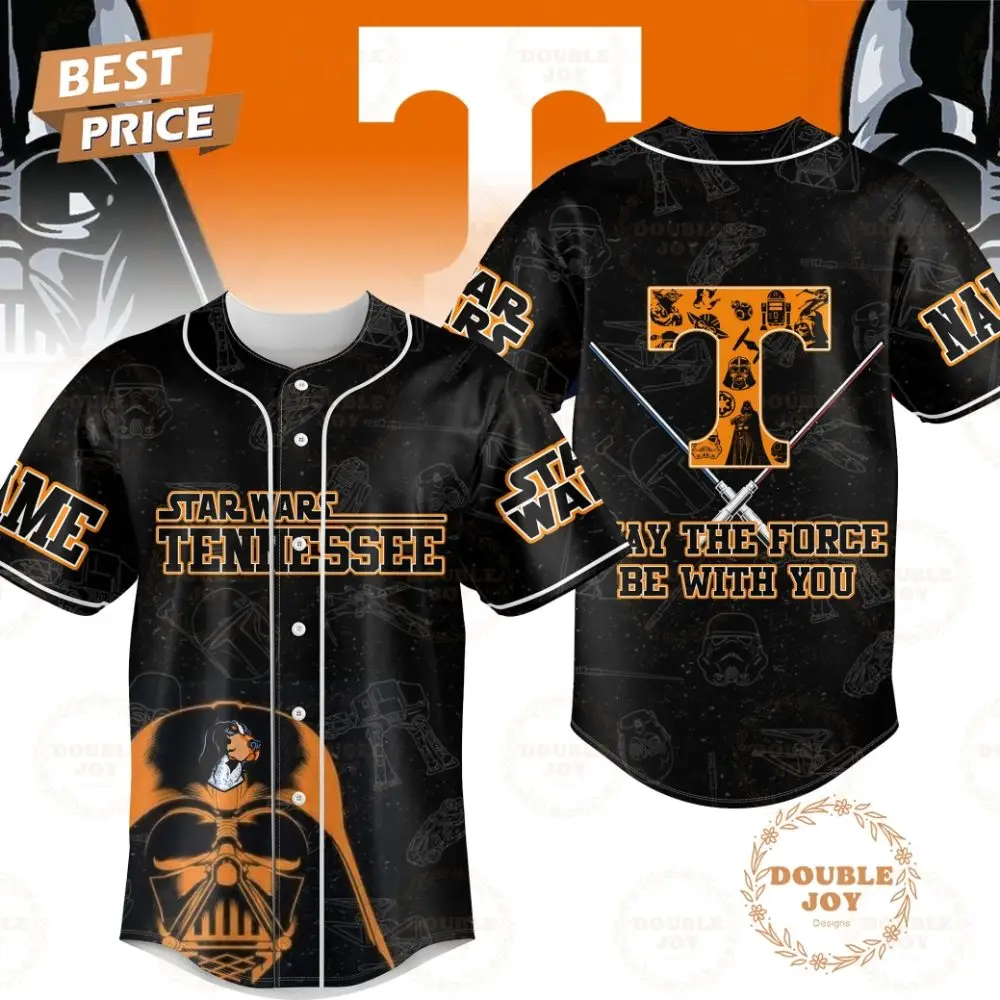 Star Wars X Tennessee Volunteers May The Force Be With You Limited Edition Baseball Jersey Star Wars X Tennessee Volunteers May The Force Be With You Limited Edition Baseball Jersey - Image 1