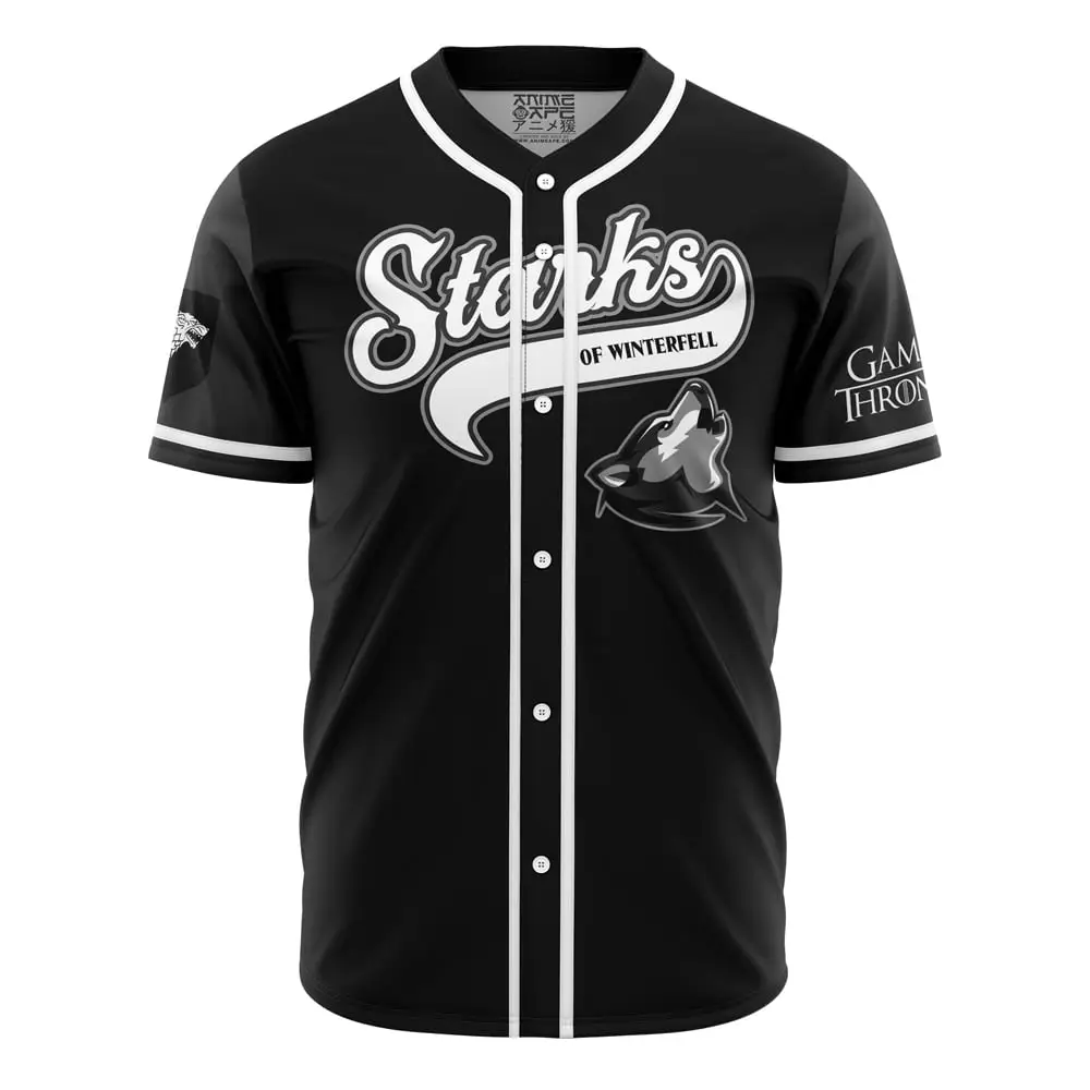 Starks Of Winterfell Black Game Of Thrones Baseball Jersey