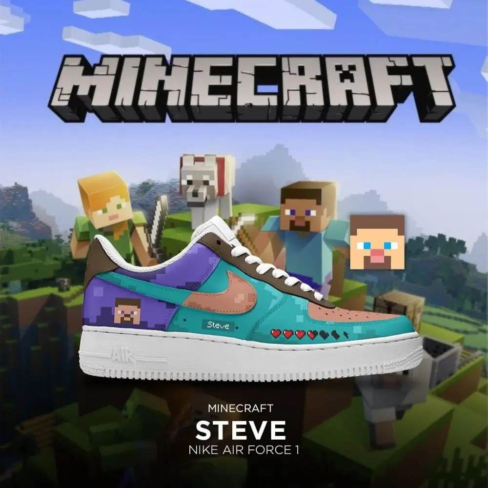 Steve Mine Craft Low Top Shoes Steve Mine Craft Low Top Shoes - Image 1