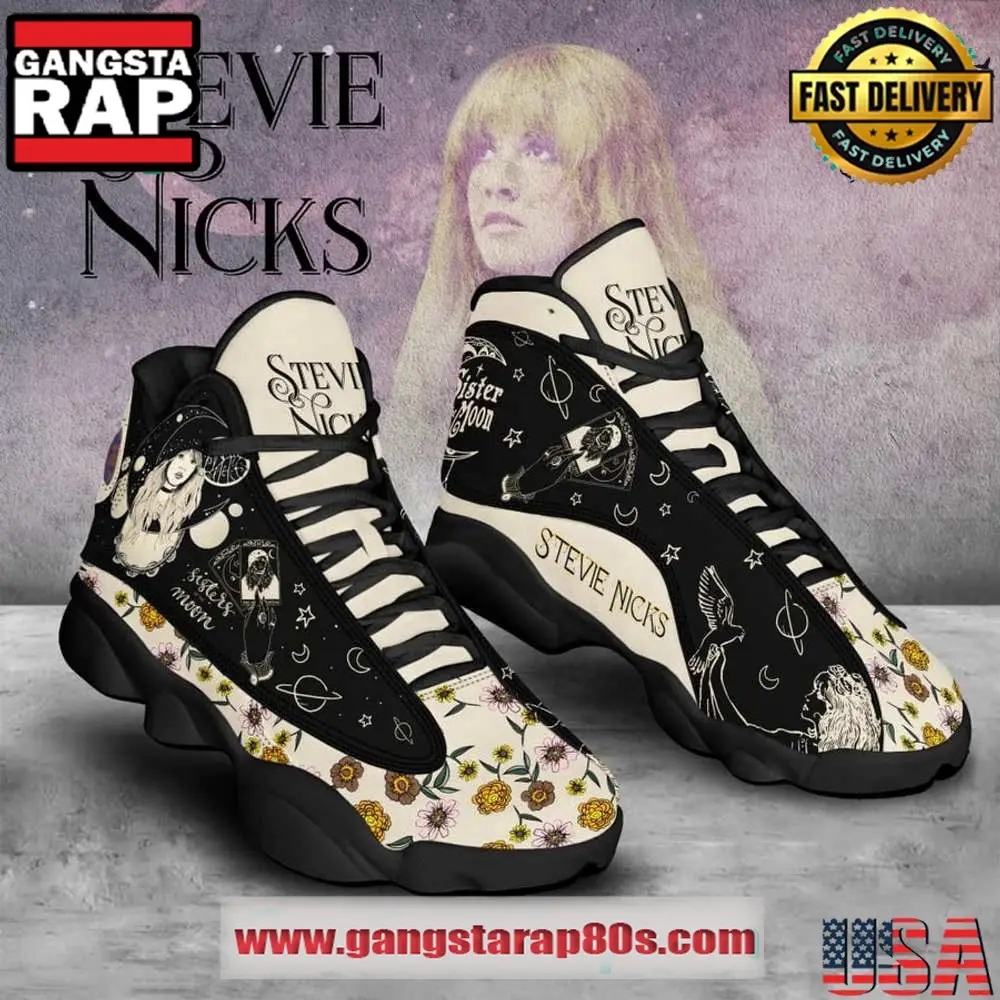Stevie Nicks Flower Air Jordan 13 Sneakers Shoes Stevie Nicks Flower Air Jordan 13 Sneakers Shoes - Image 1