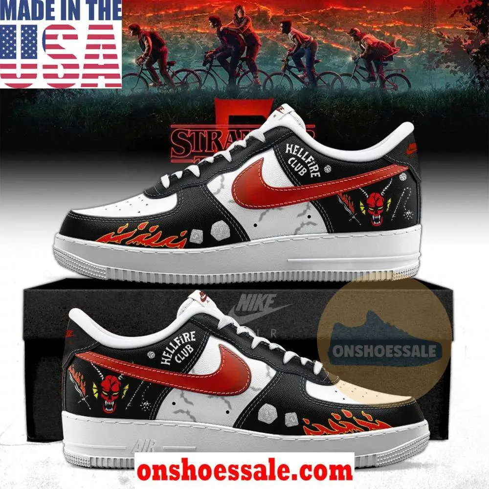 Stranger Things 5 Hellfire Club Air Force 1 Shoes, Gift For Fans - Best Gift Shoes