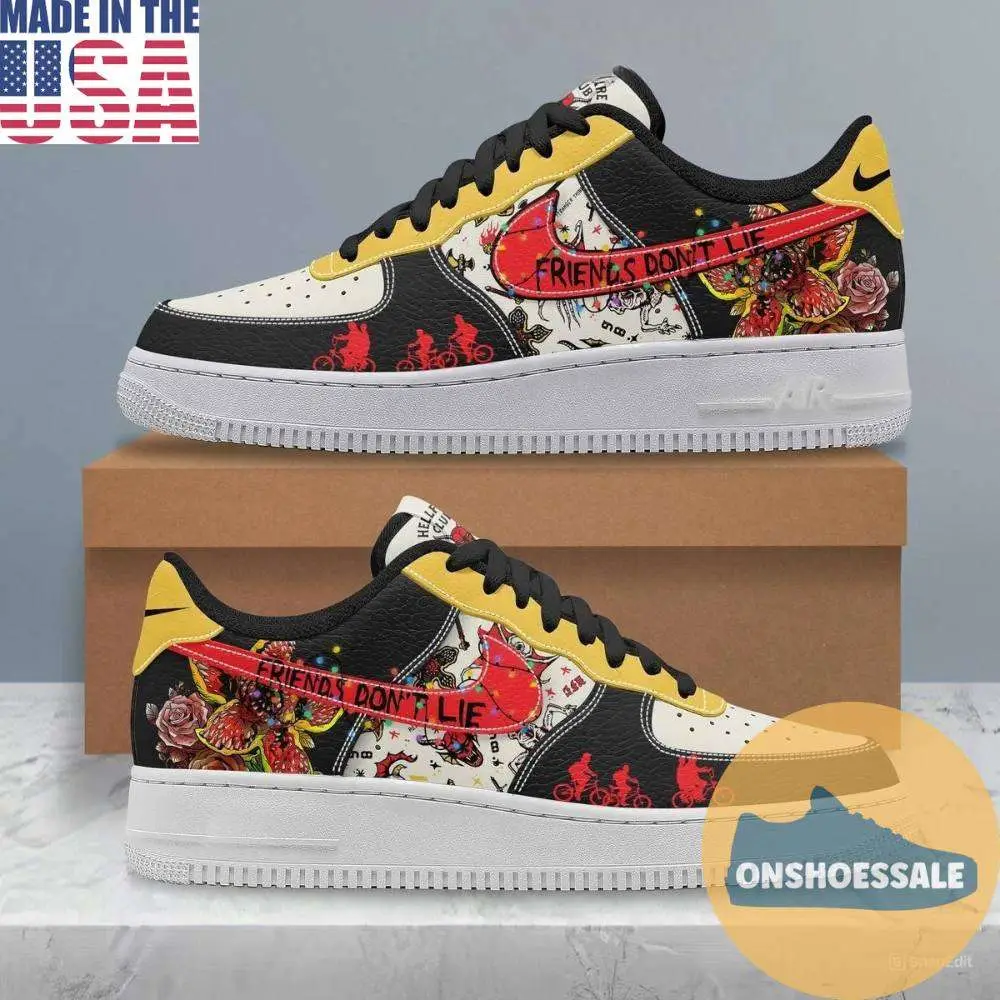 Stranger Things Friends Don’t Lie With Fear Air Force 1 Shoes, Gift For Fans - Best Gift Shoes