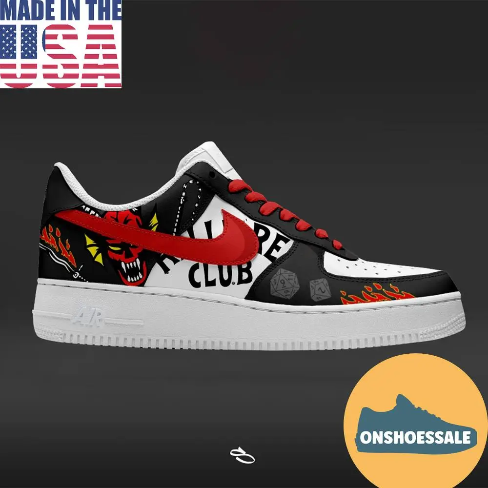Stranger Things Hellfire Club Air Force 1 Shoes, Gift For Fans - Best Gift Shoes Stranger Things Hellfire Club Air Force 1 Shoes, Gift For Fans - Best Gift Shoes - Image 1