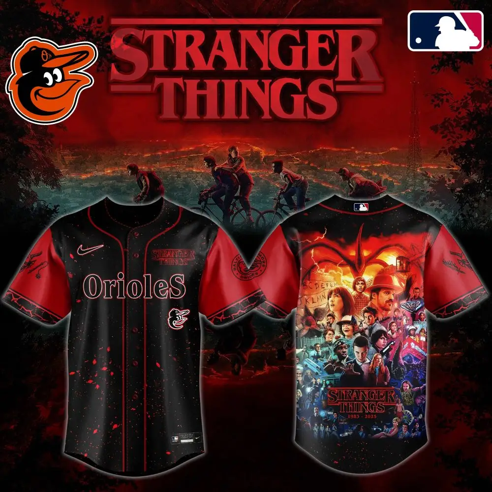 Stranger Things X Orioles Mlb Jersey - Limited Edition Fan Gear