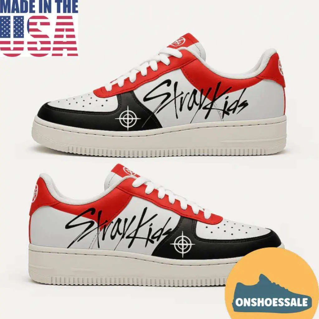 Stray Kids Green Black Nike Air Force 1 Shoes, Kpop Streetwear Sneakers - Best Gift Shoes