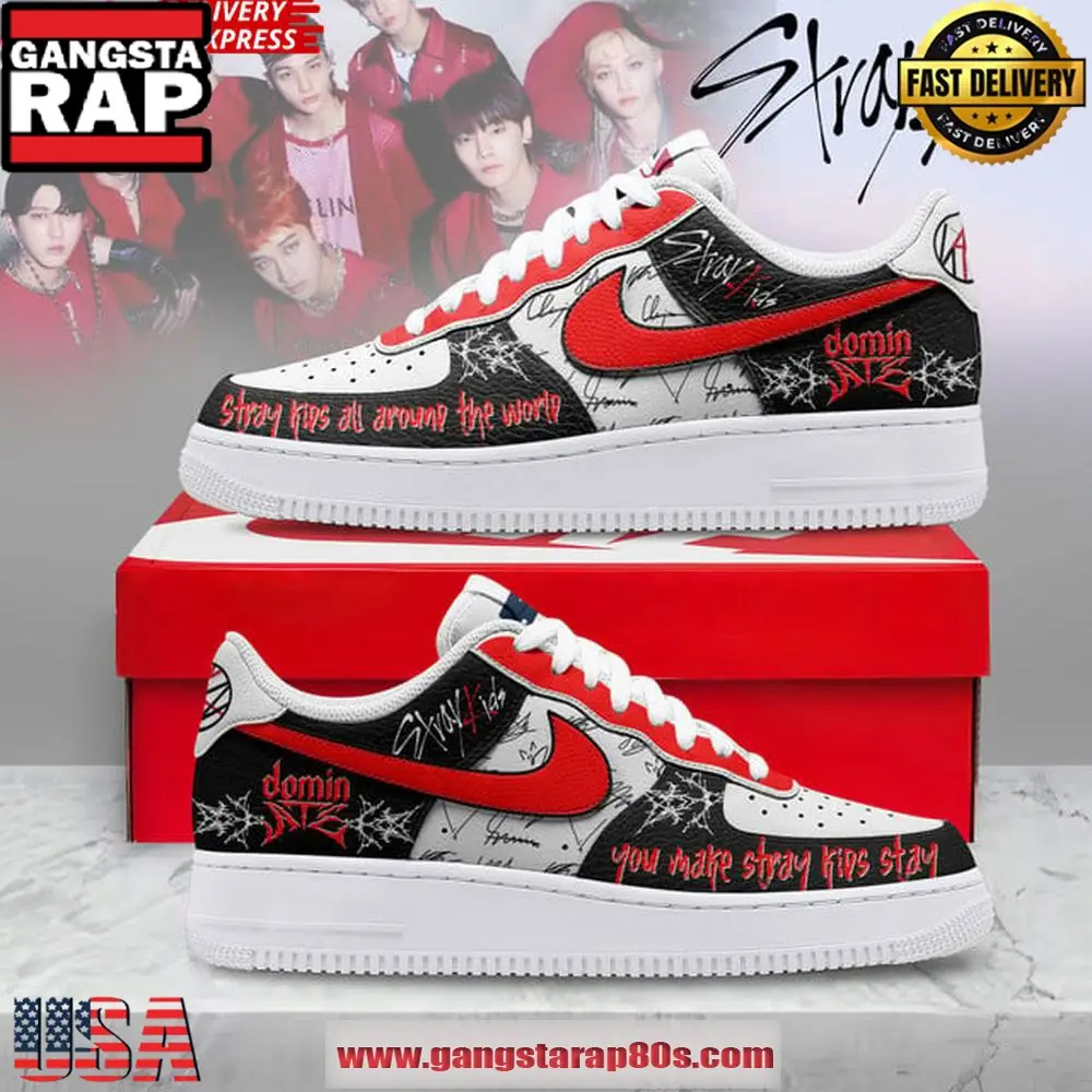 Stray Kids Limited Edition Air Force 1 Running Sneakers Shoes Stray Kids Limited Edition Air Force 1 Running Sneakers Shoes - Image 1