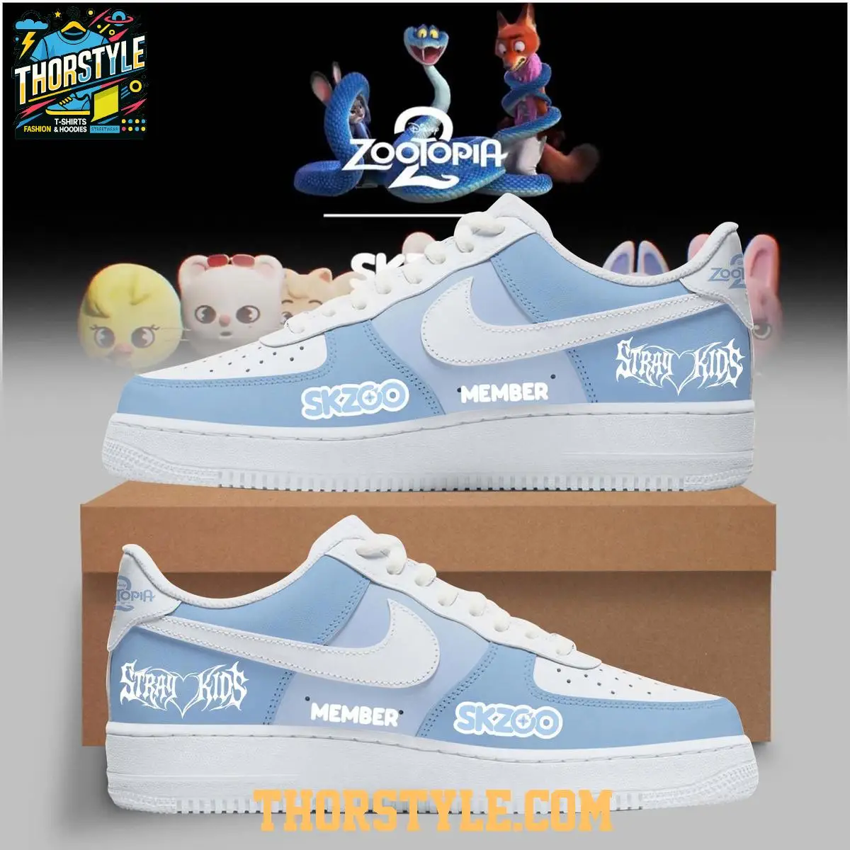 Stray Kids SKZOO Zootopia 2 Crossover 2025 Personalized Air Force 1 Shoes